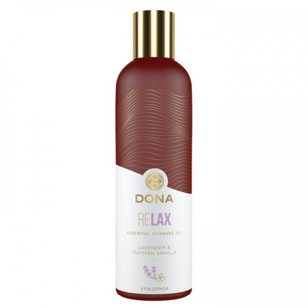 Dona Relax Lavender & Vanilla Essential Massage Oil – 120ml