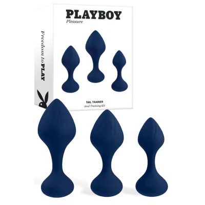 Playboy Tail Trainer 3 Piece Butt Plug Set Anal Training Kit