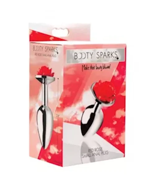 Red Rose Anal Plug - Small - Red -  3 Inch — image 8 of 8