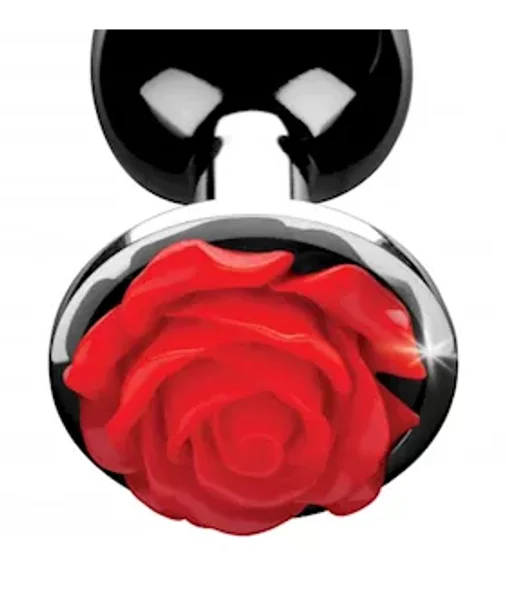 Red Rose Anal Plug - Small - Red -  3 Inch — image 7 of 8