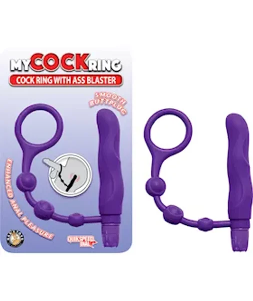 Nass Toys Cockring With Ass Blaster - Purple — image 2 of 2