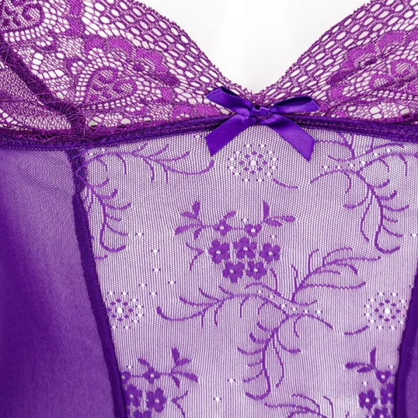 Bondara Flirt Purple Cut-Out Babydoll and G-String — image 5 of 5