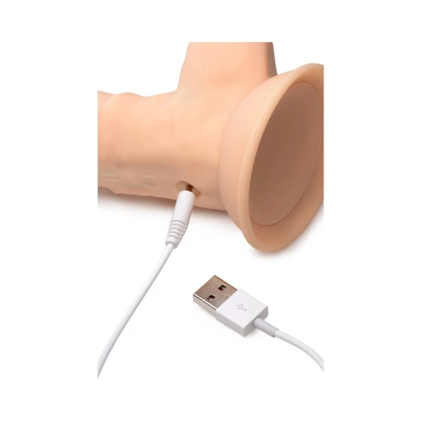 Fleshstixxx Vibrating Rechargeable Dong 8 In. Light — image 12 of 13