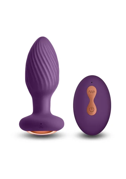 Inya Alpine Rechargeable Silicone Anal Plug With Remote - Purple
