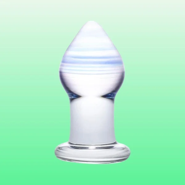 Gläs Amethyst Rain Glass Butt Plug Dildo
