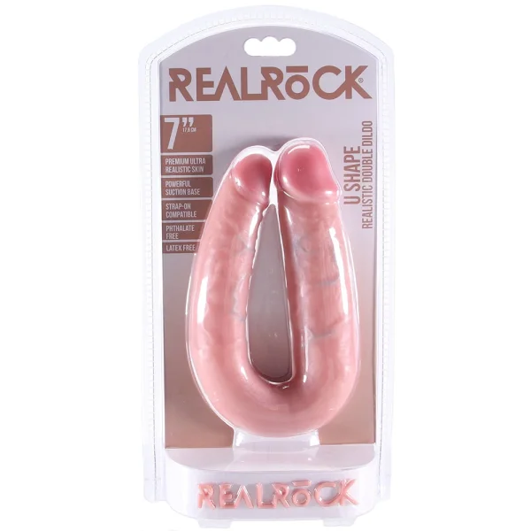 RealRock U Shaped 7 Inch Double Dildo