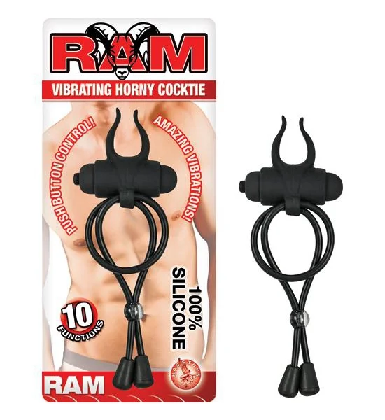 Ram Silicone 10 Function Vibrating Horny Cocktie - Black