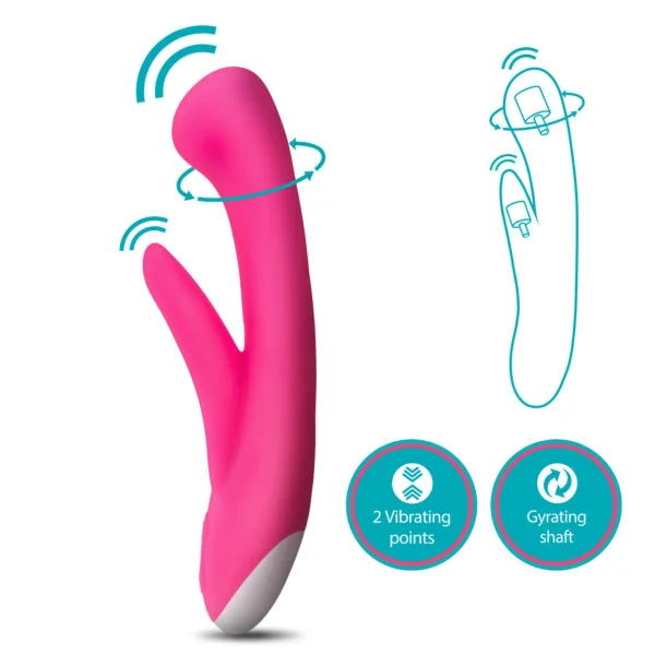 Hop - Cottontail Plus Dual Stimulator - Hot Pink