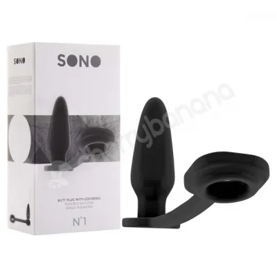 Sono No 1 Black Butt Plug With Cock Ring