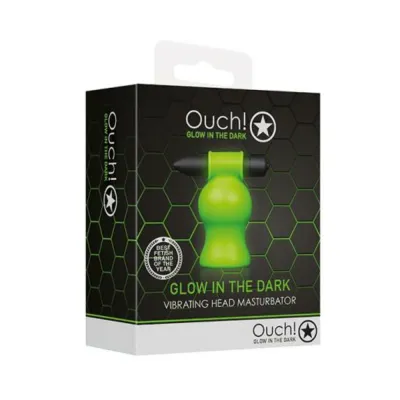 Ouch Glow Vibrating Head Masturbator Glow In The Dark Green