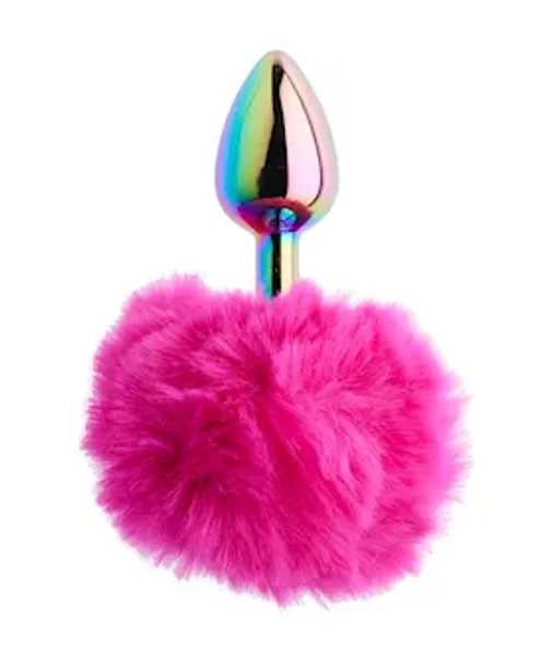 Kinki Rainbow Rabbit Tail Plug - 5.9 Inch - Small — image 6 of 6