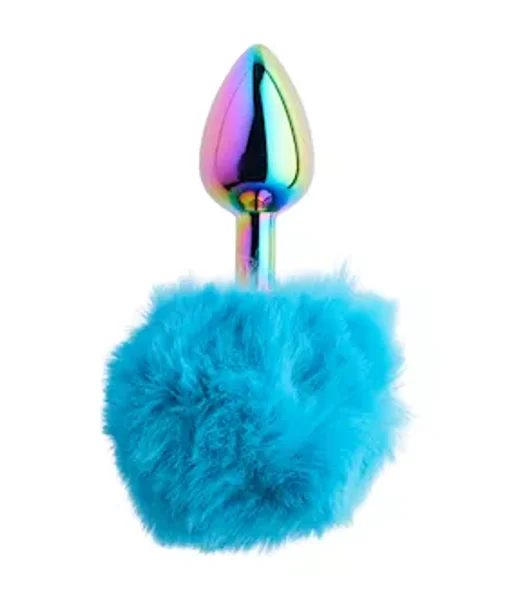 Kinki Rainbow Rabbit Tail Plug - 5.9 Inch - Small — image 5 of 6