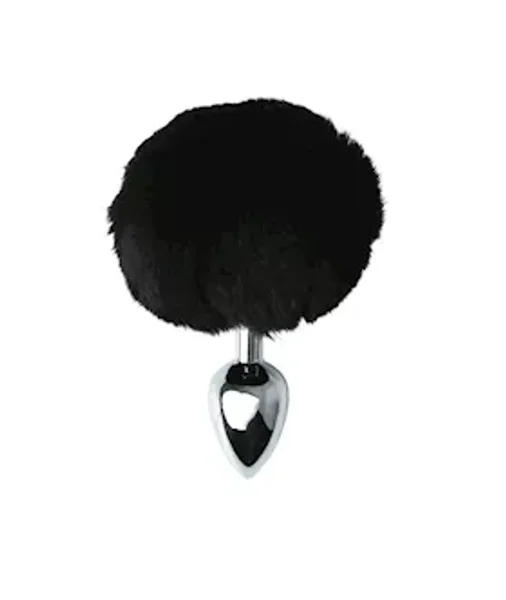 Metal Bunny Butt Plug - Black/silver - 5.5 Inch — image 4 of 6