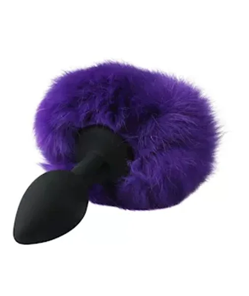 Silicone Bunny Butt Plug - Purple / Black - 5.5 Inch — image 6 of 6