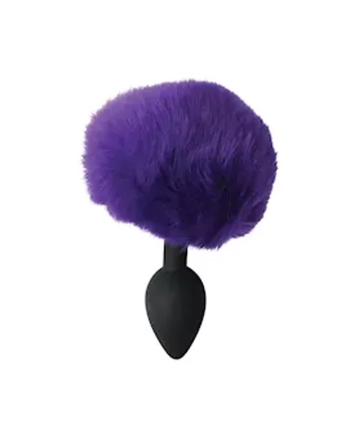 Silicone Bunny Butt Plug - Purple / Black - 5.5 Inch — image 4 of 6