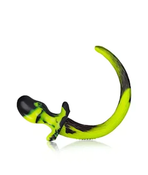 Puppy Tail Buttplug - 4.25 Inch  - Yellow/black - Medium — image 7 of 8