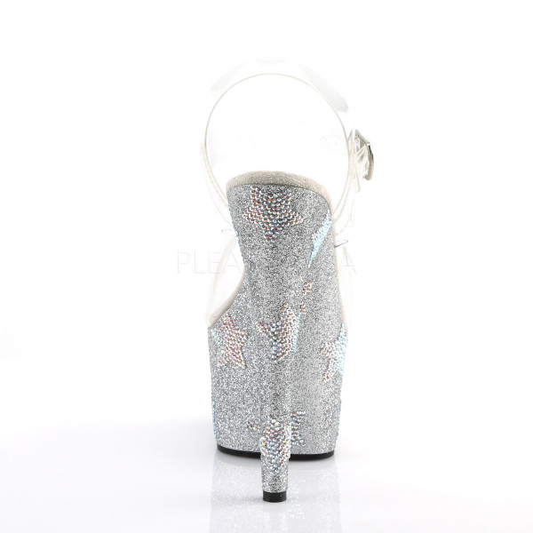7 inches Heel, 2 3/4 inches PF Ankle Strap Sandal W/ RS Stars — image 4 of 8