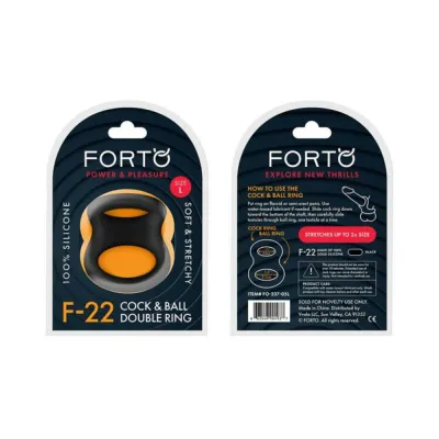 Forto F 22 Double Ring Liquid Silicone 57 5 60 Mm Black