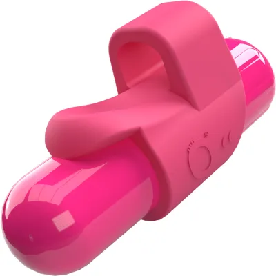 4T FingO Slim Silicone Fingertip Bullet Vibrator By Screaming O Strawberry