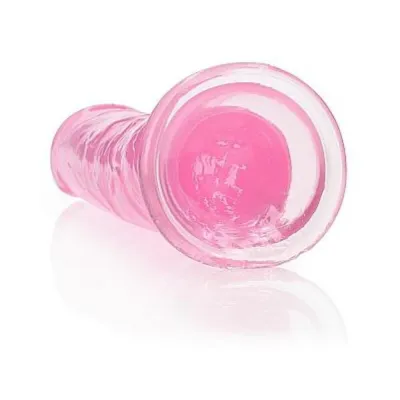 Realistic Dildos Realrock Crystal Clear Straight 9 In Dildo Without Balls Pink