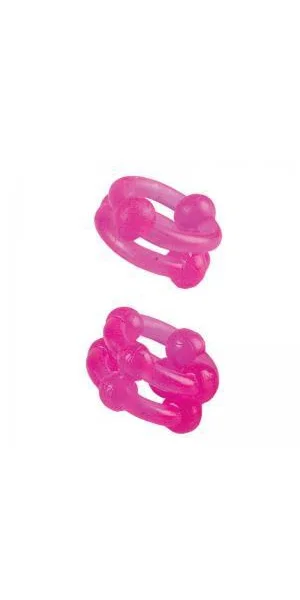 Island Double Stacker Rings -Pink