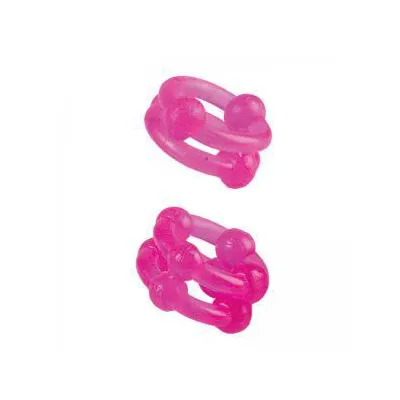 Island Double Stacker Rings Pink