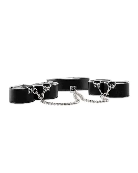 Reversible Collar Wrist & Ankle Cuffs - White