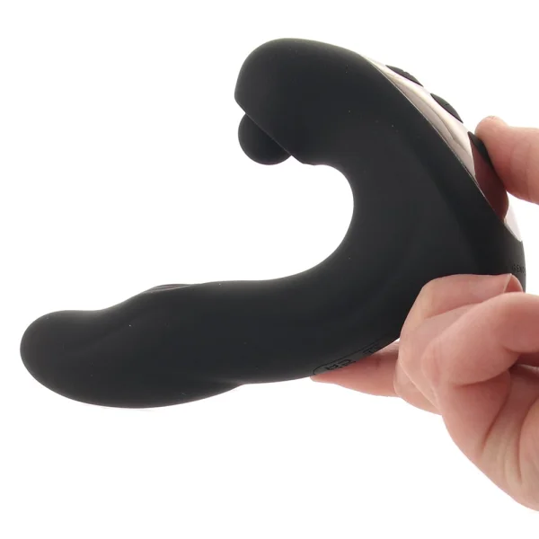 Gender X Mad Tapper Rechargeable Silicone Dual Stimulation Vibrator - Black