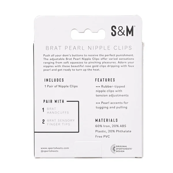 Sportsheets Brat Pearl Nipple Clips