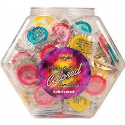 Colored Condoms 144 X Assorted Bowl
