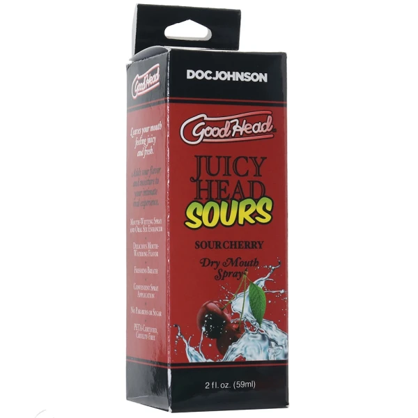 GoodHead Juicy Head Sours Dry Mouth Spray 2 oz By Doc Johnson - Sour Cherry