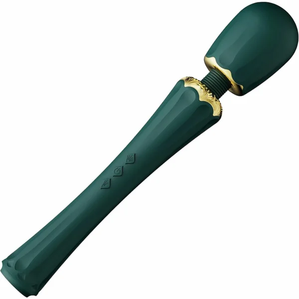 Kyro Vibrating Wand Massager in Turquoise Green by Zalo