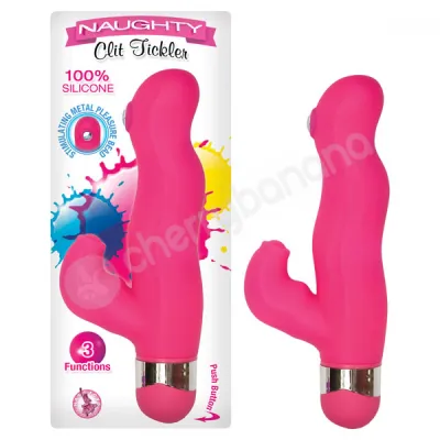 Pink Naughty Clit Tickler Vibrator