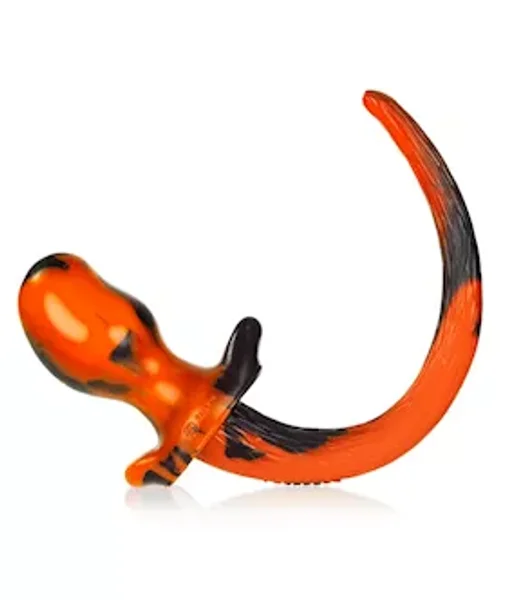 Puppy Tail Buttplug - 4.25 Inch  - Orange/black - Medium — image 8 of 8