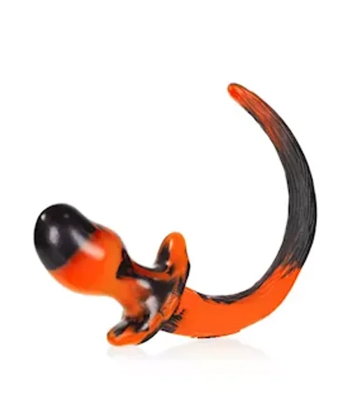 Puppy Tail Buttplug - 4.25 Inch  - Orange/black - Medium — image 5 of 8