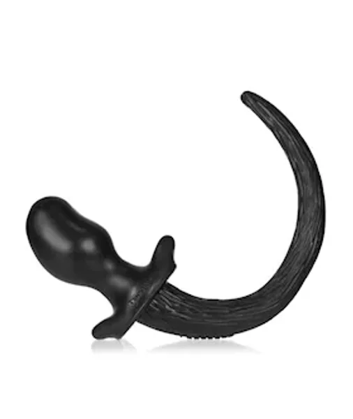 Puppy Tail Buttplug - Bulldog - 4.5 Inch - Black - Large — image 12 of 16