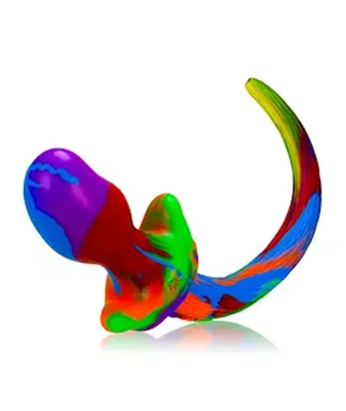 Purebred Puppy Tail Plug - Beagle - 4.25 Inch - Rainbow - Medium — image 3 of 7