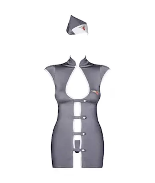 Obsessive Stewardess Costume - Grey - S/m — image 14 of 14