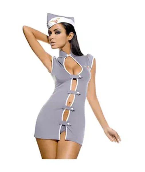 Obsessive Stewardess Costume - Grey - S/m — image 8 of 14