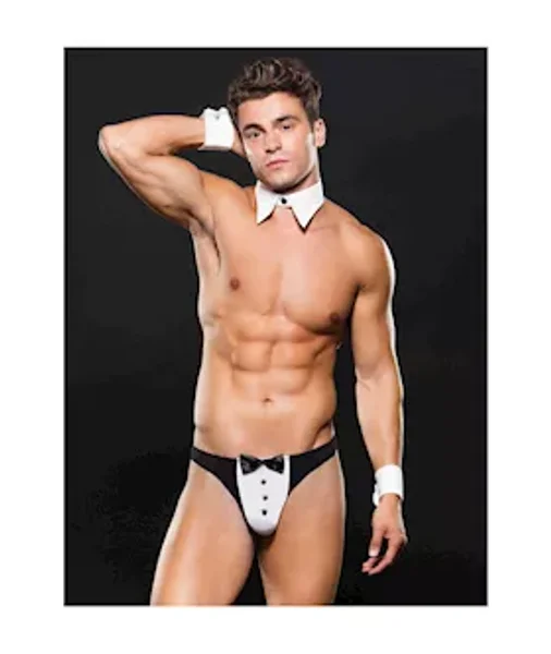 Envy 3 Piece Tuxedo Set With Cuffs And Collar - Black/white - L/xl — image 2 of 3