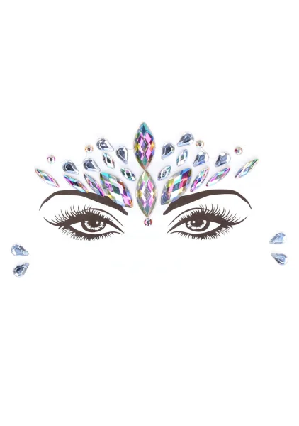 Le Desir Short Sleeve Tie Dye Teddy and Dazzling Crowned Face Bling Stickers