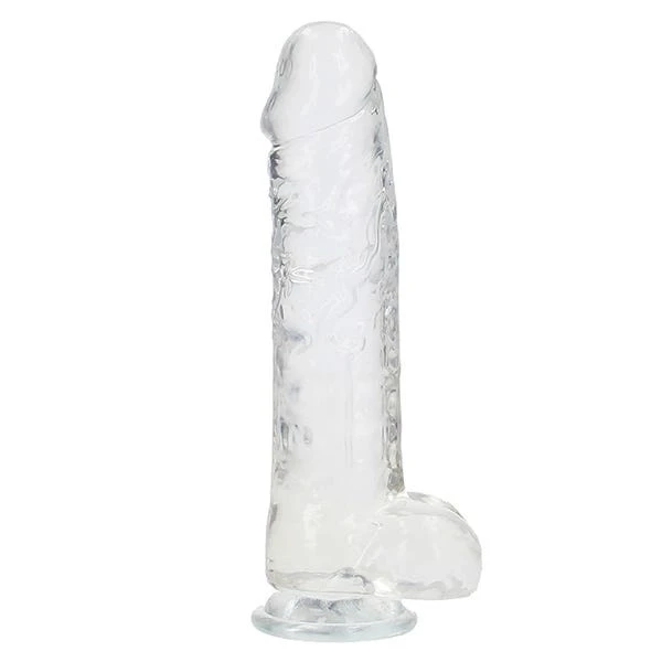 RealRock 10-Inch Crystal Clear Dildo with Balls
