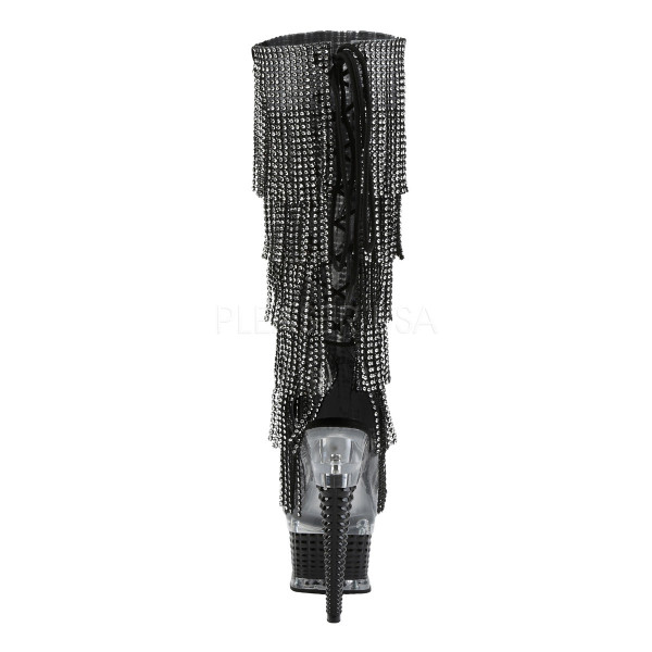 6 1/2 inches Heel, 2 1/2 inches PF Open Toe/Heel Knee High Fringe Boot — image 8 of 8