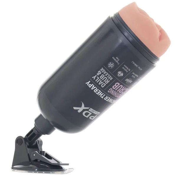 PDX Plus Shower Therapy Soothing Scrub Discreet Penis Stroker By Pipedream - Vanilla