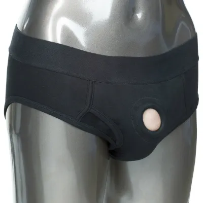 Packer Gear Black Brief Packing Harness By CalExotics Extra Small Small