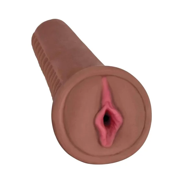 Mistress Bioskin Vibrating Stroker With Pubic Bone 1 Speed Bullet Angel Chocolate — image 4 of 8