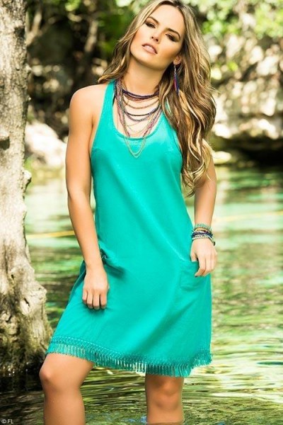 Mapale Swim & Beachwear Bohemian Turquoise Tank Cover Up