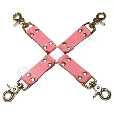 Kinklab Pink Bound Leather Hog Tie