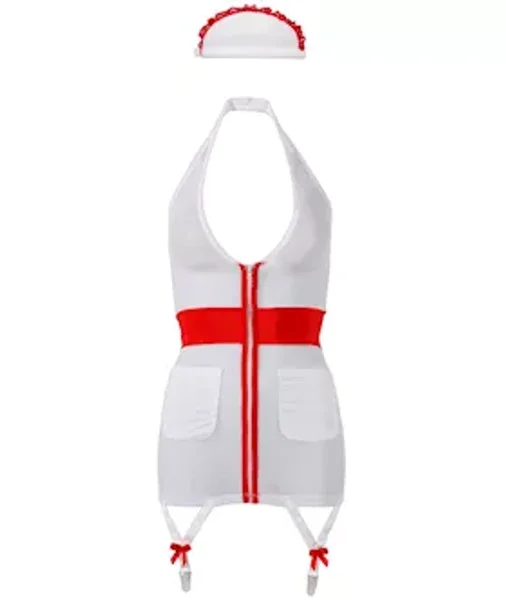 Menta Nurse Costume  - White / Red - Small — image 4 of 6