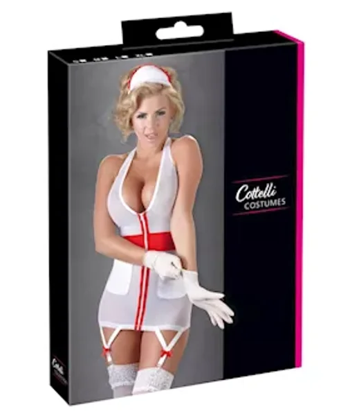 Menta Nurse Costume  - White / Red - Small — image 6 of 6